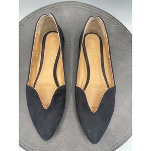Gabriella Rocha Shoes Womens Size 7 Black Flats Slip On Suede Leather Comfort